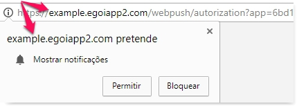 La URL personalizada aparece aquí.